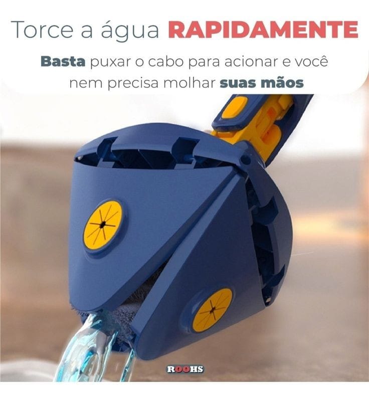 Esfregão Triangular Ajustável para Limpeza Profunda.