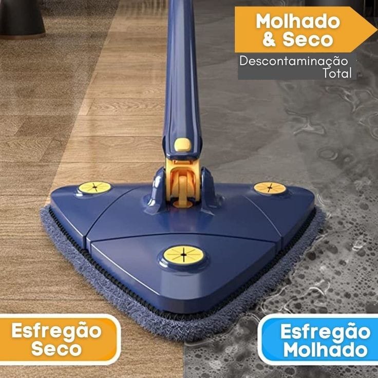 Esfregão Triangular Ajustável para Limpeza Profunda.