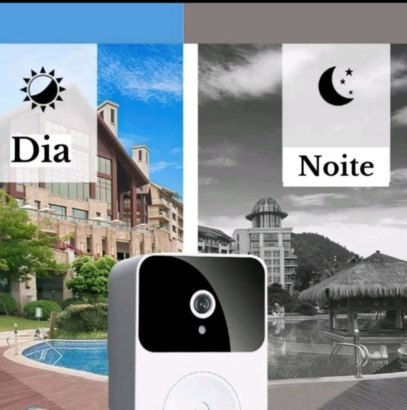 Campainha com Câmera HD , Wi-Fi! inteligente com a melhor tecnologia para garantir a seguranca no seu lar.