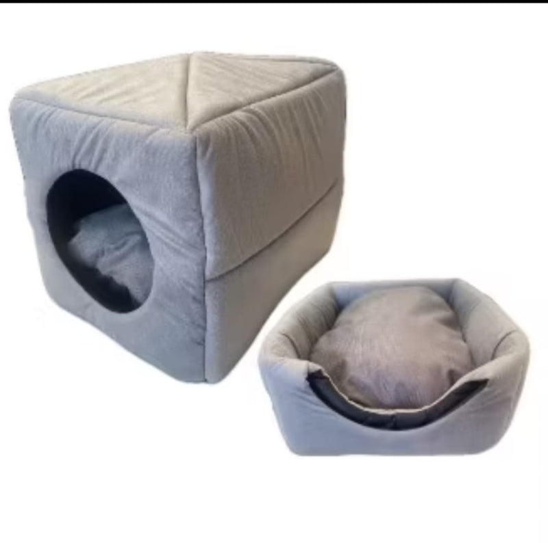 Cama e toca iglu pet P, 2 em 1, Material de Alta Qualidade para o Máximo Conforto