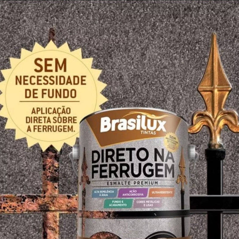 Tinta Esmalte Direto no ferrugem BRASILUX 900ml