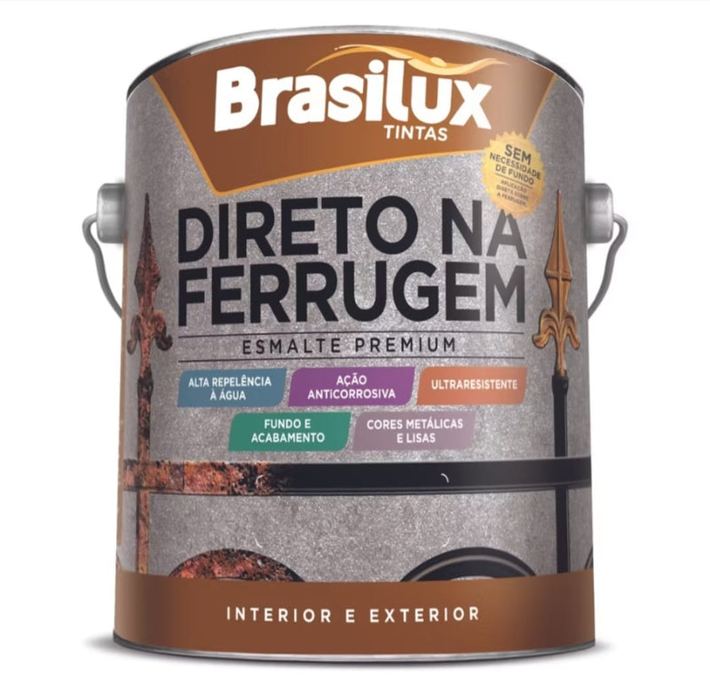 Tinta Esmalte Direto no ferrugem BRASILUX 900ml