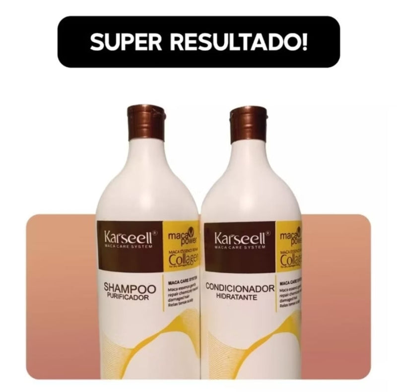 KIT MASCARA KARSEELL COLRGENO ORIGINAL + SHAMPOO E CONDICIONADO KARSEELL ORIGINAL