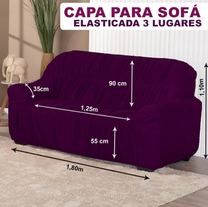 Capa de sofa 3 lugares malha em Gel proteto elasticada